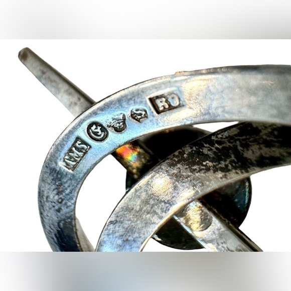 Unique Scandinavian Amethyst Sterling Silver Brooch — Arvo Saarela - Picture 9 of 9